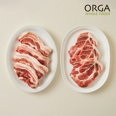 ORGA 올가 산지직송 동물복지 돼지삼겹/목심 홈파티세트 800g, ORGA 올가 산지직송 동물복지 돼지삼겹/목심 홈파티세