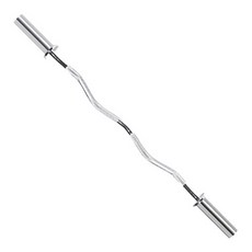 카르빈 이지바 역기 바벨 중량 봉 EZ 바 이지컬, 실버 1.2M, 1개, 6.6kg