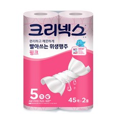 크리넥스 빨아쓰는 위생행주 핑크, 90매, 1개