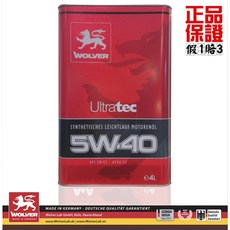 Wolver UltraTec SAE 5W-30 全合成機油, 1個, 5W40 - 4公升