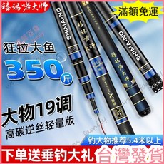 台灣發貨 統編 h魚竿手竿超輕超硬巨物桿鰱鱅釣魚竿輕量大物竿野釣巨物魚竿褲兜隨身竿 溪流竿 硬調水刀 臺釣 池釣, 5H超硬28調,11米+竿稍+禮包