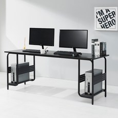 누마 감마 1인용 2인용 컴퓨터 책상, CD1760(2인용)-블랙