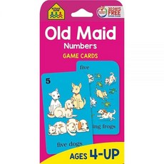 School Zone Old Maid Numbers Game Cards: 56 Cards Preschool Kindergarten 1st Grade Card Game, School Zone Old Maid Numbers G
