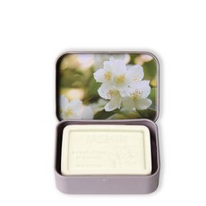 ESPRIT PROVENCE 茉莉精油皂 普羅旺斯橄欖油乳木果油 滋潤保濕 精美鐵盒裝, 70g, 1個