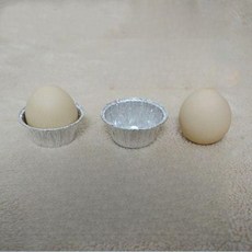 디저트 용기 기름장 접시 알루미늄 호일 은박 스낵용, 뚜껑 없는 50ml 컵 125개입, 1개, 1개