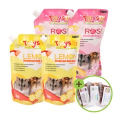 TAYSA 대용량 햄스터 목욕모래 1kg 장미 2개+레몬 2개, 상세 설명 참조