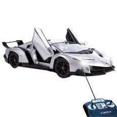 JT 람보르기니 베네노 그레이 RC CAR 오픈형 무선자동차 자동차장난감 RC무선카, 상세페이지 참조, 1개