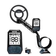 성인용 SUNPOW 금속 탐지기 - 10인치 IP68 방수 탐색 코일 새로운 업그레이드된 DSP 칩-5 모드 금 탐지기 - 강력한 간섭 방지-OTMD04, Black&Blue