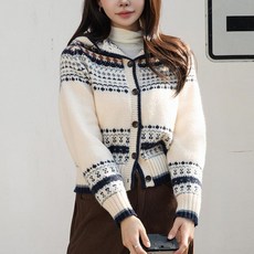 피핀 눈꽃 에스닉 후드 가디건 #22656 611364