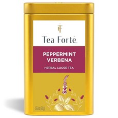 티 포르테 겨울 차이 프리미엄 루즈 없는 허브 블렌드 캐니스터 35 50컵 둥근 제작, Peppermint, 1개