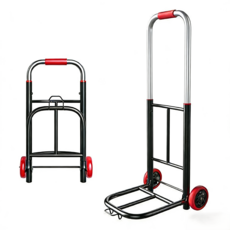 HUAIN 다용도 튼튼한 접이식 폴딩카트 편리하게 사용 운반 손수레, 1개, 내마모블랙 소