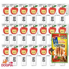네츄럴코어 강아지 치즈 춥스 21p + (증정) 만도스페샬푸드4p 1개, 사과
