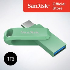샌디스크 USB 메모리 DDC3 그린 C타입 OTG 3.2 대용량, 1TB, 1개 1TB, 1개