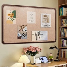 FONOW 게시판 사진 전시 벽 펀칭 프리 오피스 학교 게시판, A02-브라운, 1개