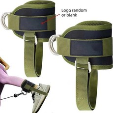 케이블 기계 다리 둔부 운동 저항 밴드 강도 훈련 피트니스 장비 조정 발목 스트랩, 5. green-a pair, 기본