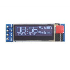 0.91인치 I2C OLED 터치X 디스플레이 SSD1306 128x32 화이트LCD 아두이노 ESP32 STM32 라즈베리파이 소형 모듈 SY091W-5G, 1개, (LCD) SY091W-5G(화이트)