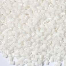 T DIY 공예재료 컬러비즈 흰색 5x5mm (약1000개입)