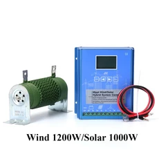MPPT 풍력 태양광 하이브리드 충전 컨트롤러 12/24V/48V 자동 최대 1200W Max1000W 컨트롤러(블루투스 옵션, 07 Wind1000W Solar1000W, 02 24V 48V Auto, 01 China Mainland