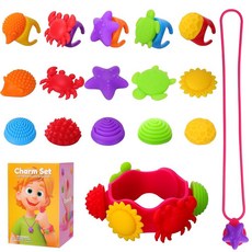 BUSOHA Fidget Toys 성인용 감각 링 - 22팩 실리콘 핑거 스피너 링 - 자폐 및 ADHD를 위한 텍스처 스트레스 완화 조용한 피젯 파티 선물 스타킹 스터퍼