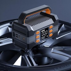 휴대용 자동차 타이어 무선 공기 펌프 비상 전원 스타터 올인원 기계, 6_20bar 55800mAh 배터리, 6_20bar 55800mAh 배터리