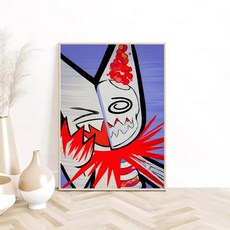 음악 밴드 그림 서예 스타일화 예술 질감 캔버스 벽화 침실 거실 인테리어 벽장식, D. 21X30cmFrameless