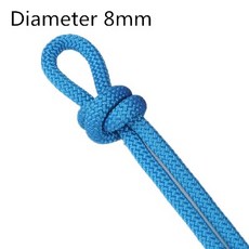자일로프 클라이밍 등산 로프 전문 암벽 등반 로프 야외 하이킹 Corda 8mm 직경 고강도 Statics 안전 화재, 03 Blue_01 10M, 1개