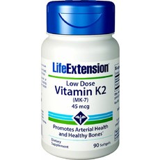 LIFE EXTENSION Low Dose維他命K2軟膠囊 45mcg, 90顆, 1罐