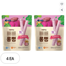 베베쿡 처음먹는 빼빼롱뻥, 자색고구마, 30g, 4개