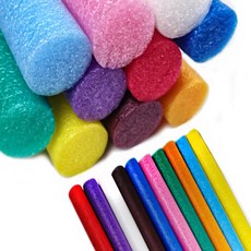 백업 스폰지 막대 백업봉 교구 만들기 재료 1cmx1M 10색 세트, 없음, 1개