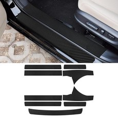 Bilisin 혼다 어코드 9세대 2013-2017과 호환되는 자동차 도어 씰 프로텍터 9개 탄소 섬유 가죽 자동 트렁크 엔트리 가드 스크래치 액세서리, Accord 9th Gen 2013-2017