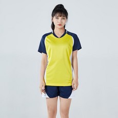 배구 유니폼 여자 탁구 여성 핸드볼 의류 바지 티셔츠 테니스 배드민턴 단체복 트레이닝 커플 세트 옷 운동복 스포츠, XL