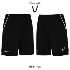 테크니스트 배드민턴 폴리 반바지 하의 바지 여성 4부 남성 5부 팬츠 블랙 TNP65119BK