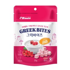 필메이트 그릭바이츠 로쎌 유산균 네덜란드 산양유분말 함유 동결건조 강아지 유산균 크랜베리, 20정, 장건강/유산균, 1개