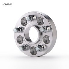 허브스페이스 휠 스페이서 어댑터 PCD 5x120 CB 74.1mm 림 BMW 호환 X5 X6 F15 F16 단조 알루미늄 합금 2 개 듀얼, [03] Silver 25mm