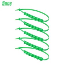 미끄럼 방지 스노우 체인 오토바이 자전거 바퀴 타이어 케이블 타이 도로, 6. 5pcs Green, 5개