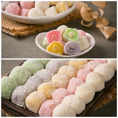 국산 찹쌀로 빚어 쫄깃한 각색경단 과일경단 20g 25입 한입크기 간식