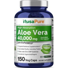 누사퓨어 알로에베라 40000mg 캡슐 150정, 1개
