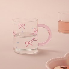[MODERN HOUSE 중계점] 러브소르베 동글 핑크핸들 내열유리컵 400ml GA0126008, 1개, 이미지참고