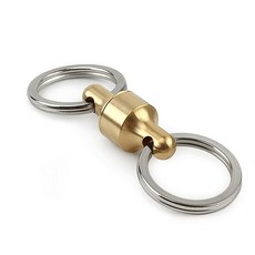 TONYFY 황동 퀵 릴리즈 키체인 360° 회전 분리형 탈착식 키 체인 허리 벨트 버클 야외 휴대용 EDC 정리 도구 남성/여성용 키링 2개가 있는 자동차 액세서리, TONYFY 황동 퀵 릴리즈 키체인, 360° 회전,