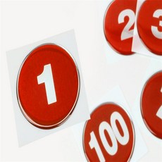 사물함 번호판 1~50 목욕탕 원형 62mm 레드, 44