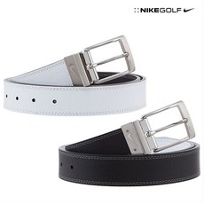 나이키벨트 더블 로우 스티치 블랙/화이트 양면 리버시블 골프벨트 NB0025-101, L, 1개