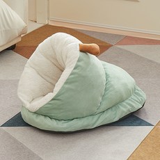 寵物窩 貓窩 封閉式 睡墊, 1個, 綠色 L(55*40*40cm)10公斤, 綠色