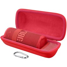 Baval JBL Grip 휴대용 방수 블루투스 스피커와 호환되는 하드 휴대용 케이스(레드 케이스), 레드 케이스