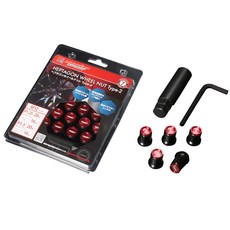 MONSTER SPORT 헵타곤 휠 너트 Type-2 M12×P1.25 20개 레드 스즈키 닛산 스바루 타용 684520-0020R, 01 1) 레드