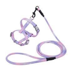 貓咪胸背帶附牽引繩 漸層色 C款 現貨供應中, 漸層粉色, 1個