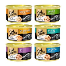 쉬바 고양이캔 85G 6가지맛 버라이어티세트 주식캔, 1세트