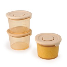 베이비팜 실리콘 이유식 한끼 소분 토핑이유식 냉장 냉동 이중 밀폐 보관 용기, 3개, 혼합, 120ml