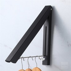 스몰페이즈 접이식 벽부착 행거 블랙 1개입 이동식행거