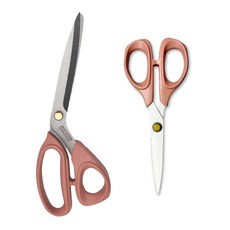 愛森諾工具 長刃事務剪刀 台灣製造, 1個, 長刃-粉+不沾-粉