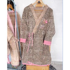 桃園出貨ing 秋冬珊瑚絨豹紋kitty印花浴袍長款抹胸可穿浴巾浴裙雙肩帶吊帶浴巾浴袍成人學生浴袍, 咖色浴袍, 1個